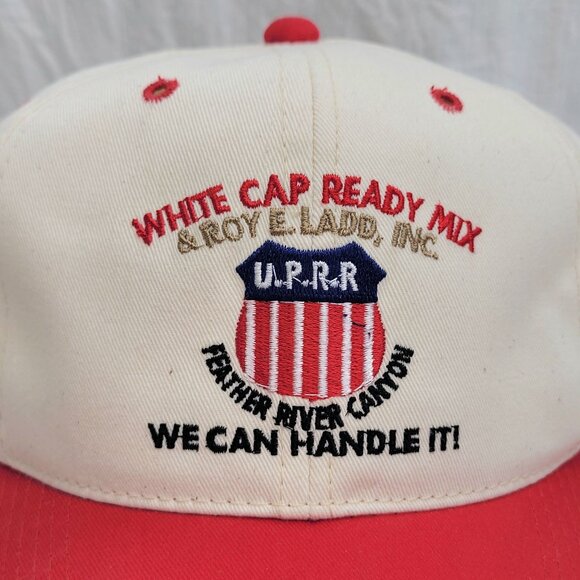 VTG White Cap Ready Mix UPRR Roy E Ladd Inc. Feather River Snapback Hat NOS - Picture 3 of 6